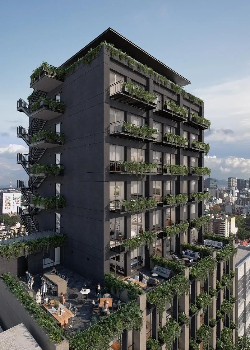 Torre Bucareli 25 con fachada de cristal